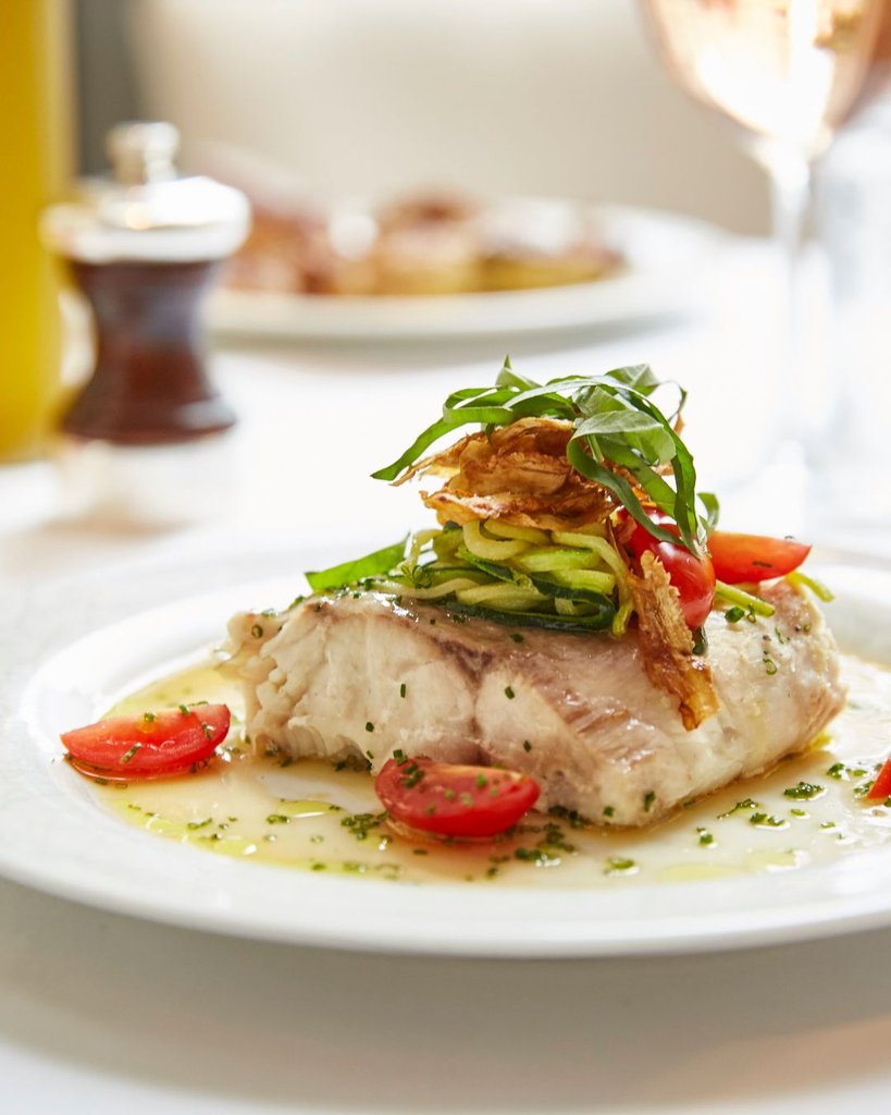 Salt baked sea bass